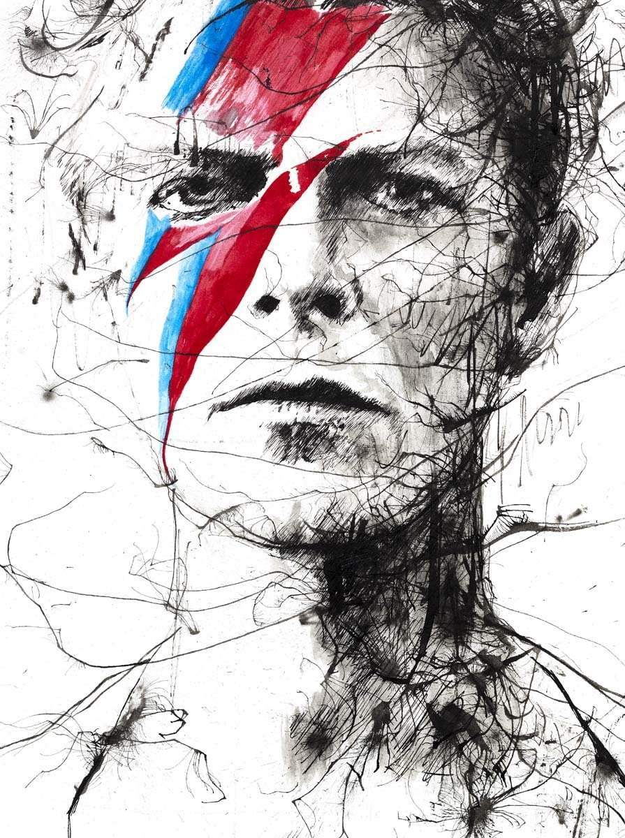 Bowie - Original - SOLD by artist Scott Tetlow - Wyecliffe Galleries