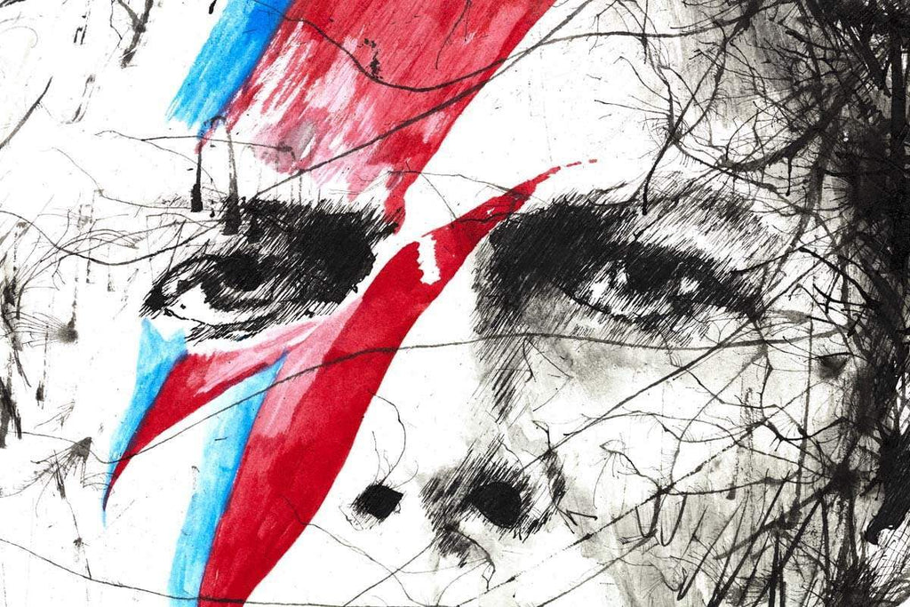 Bowie - Original - SOLD by artist Scott Tetlow - Wyecliffe Galleries