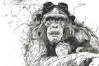 Chimp Off The Old Block - Miniature Edition by artist Scott Tetlow - Wyecliffe Galleries