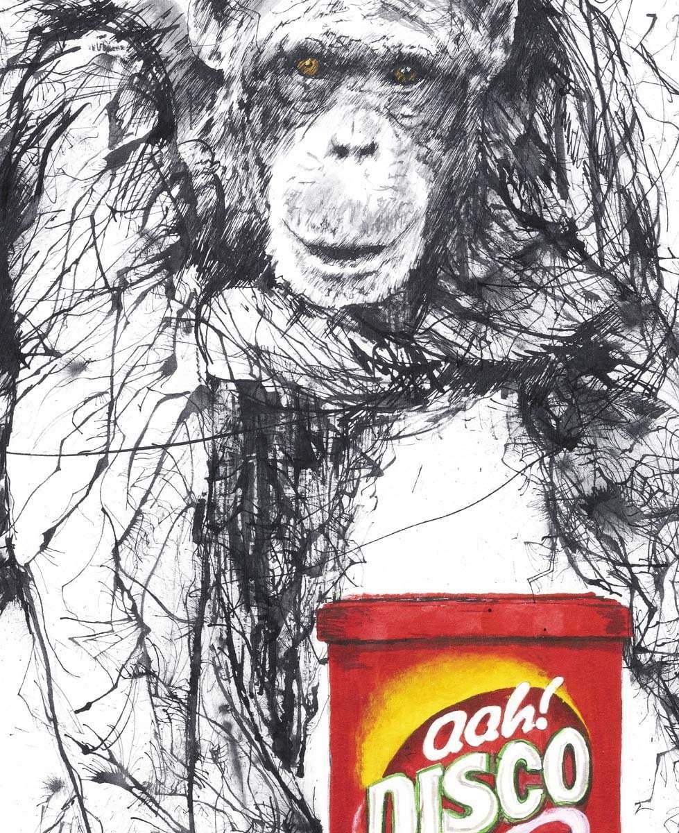 Chimps and Gravy - Edition by artist Scott Tetlow - Wyecliffe Galleries