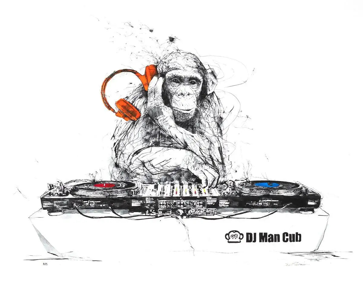 DJ Man Cub - Edition by artist Scott Tetlow - Wyecliffe Galleries