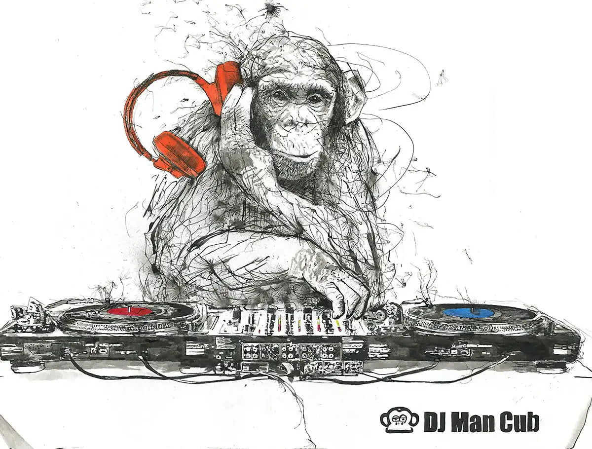 DJ Man Cub - Miniature Edition by artist Scott Tetlow - Wyecliffe Galleries