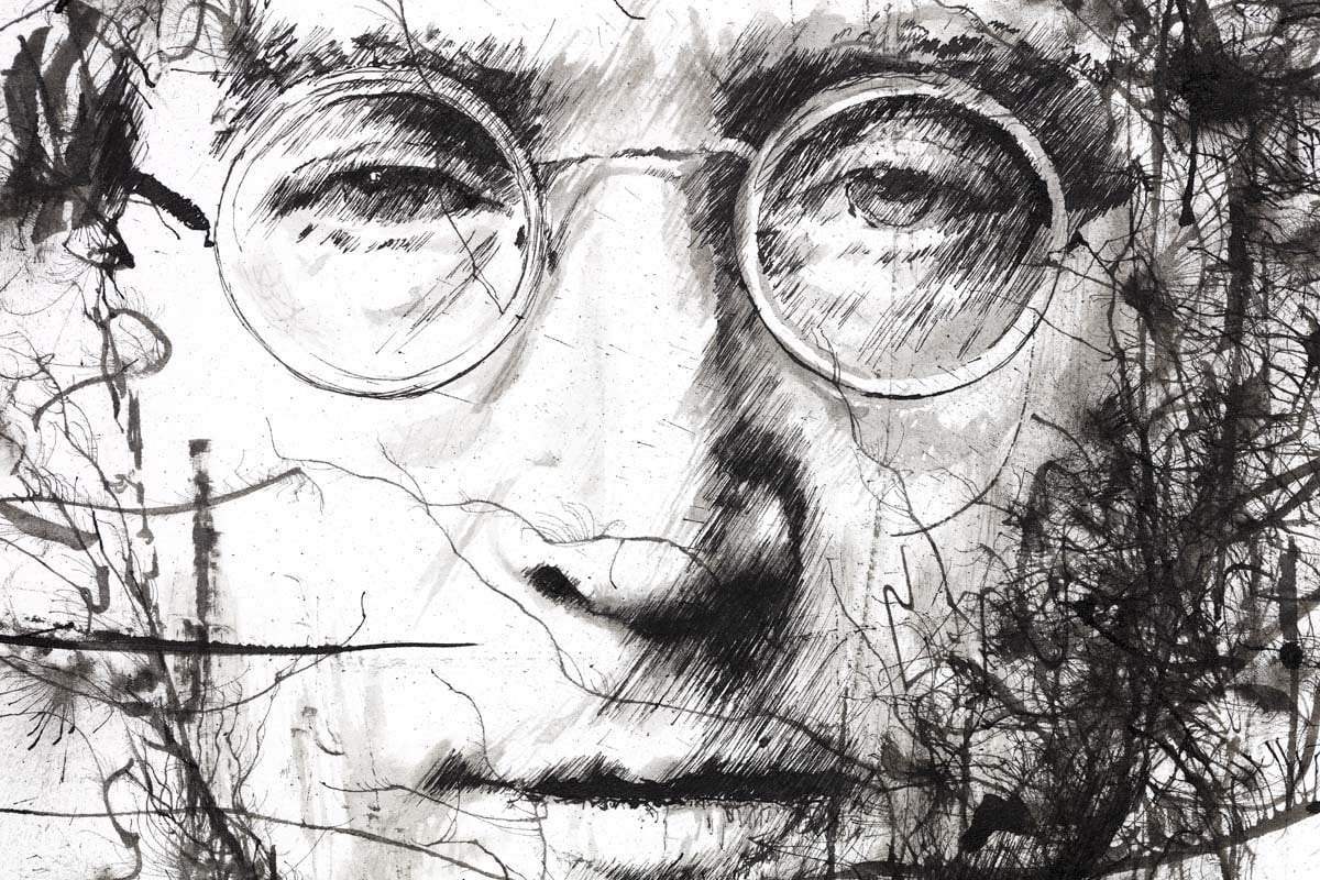 Lennon - Original by artist Scott Tetlow - Wyecliffe Galleries
