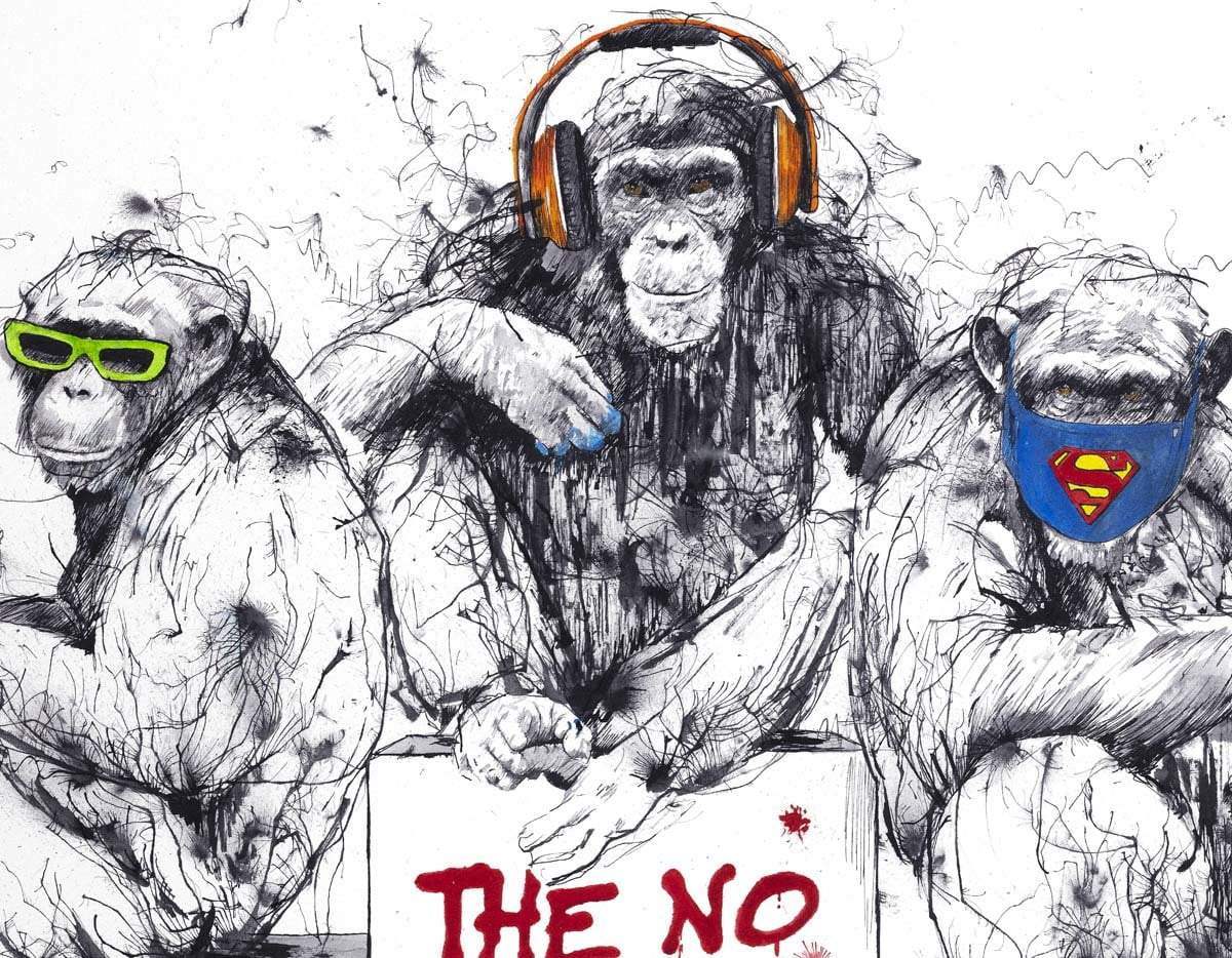 See, Speak and Hear No Evil - Edition by artist Scott Tetlow - Wyecliffe Galleries