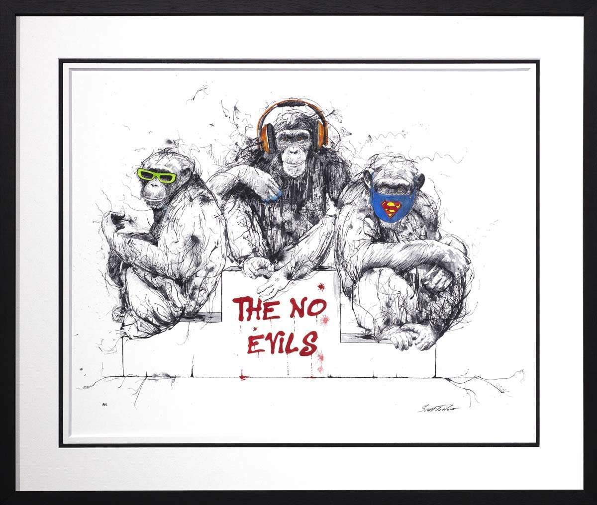 See, Speak and Hear No Evil - Edition by artist Scott Tetlow - Wyecliffe Galleries