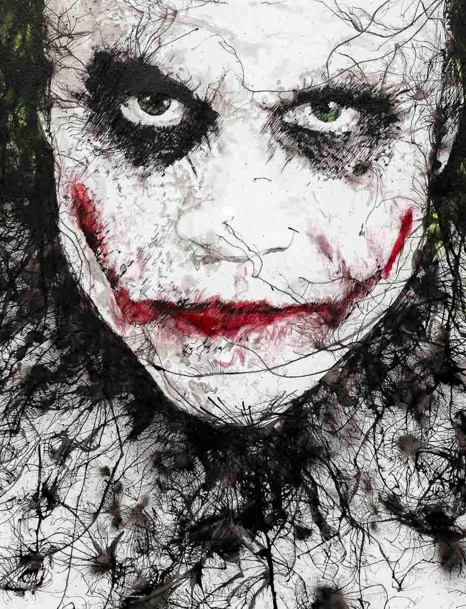 The Joker - Original - SOLD by artist Scott Tetlow - Wyecliffe Galleries
