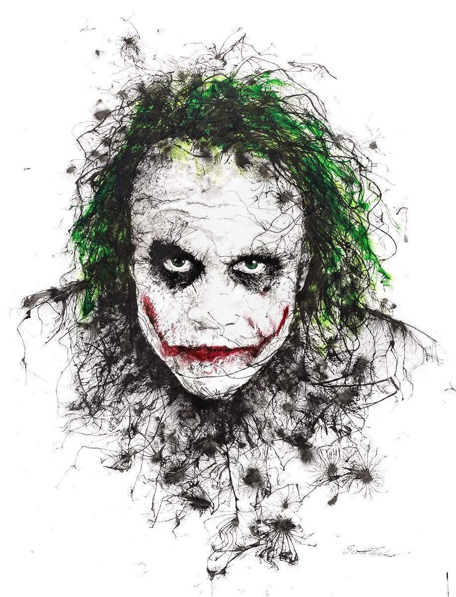 The Joker - Original - SOLD by artist Scott Tetlow - Wyecliffe Galleries