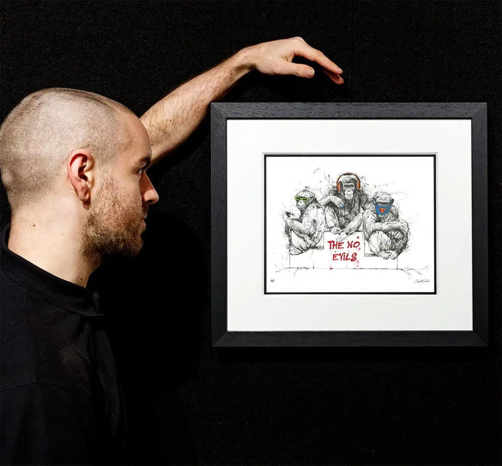 The No Evils - Miniature Edition by artist Scott Tetlow - Wyecliffe Galleries