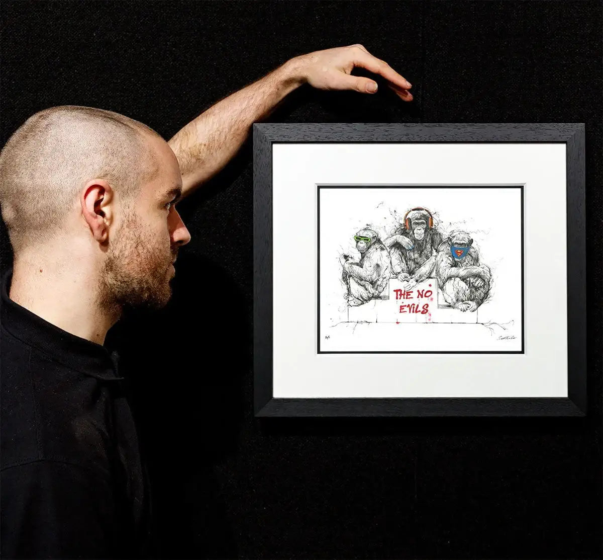 The No Evils - Miniature Edition by artist Scott Tetlow - Wyecliffe Galleries