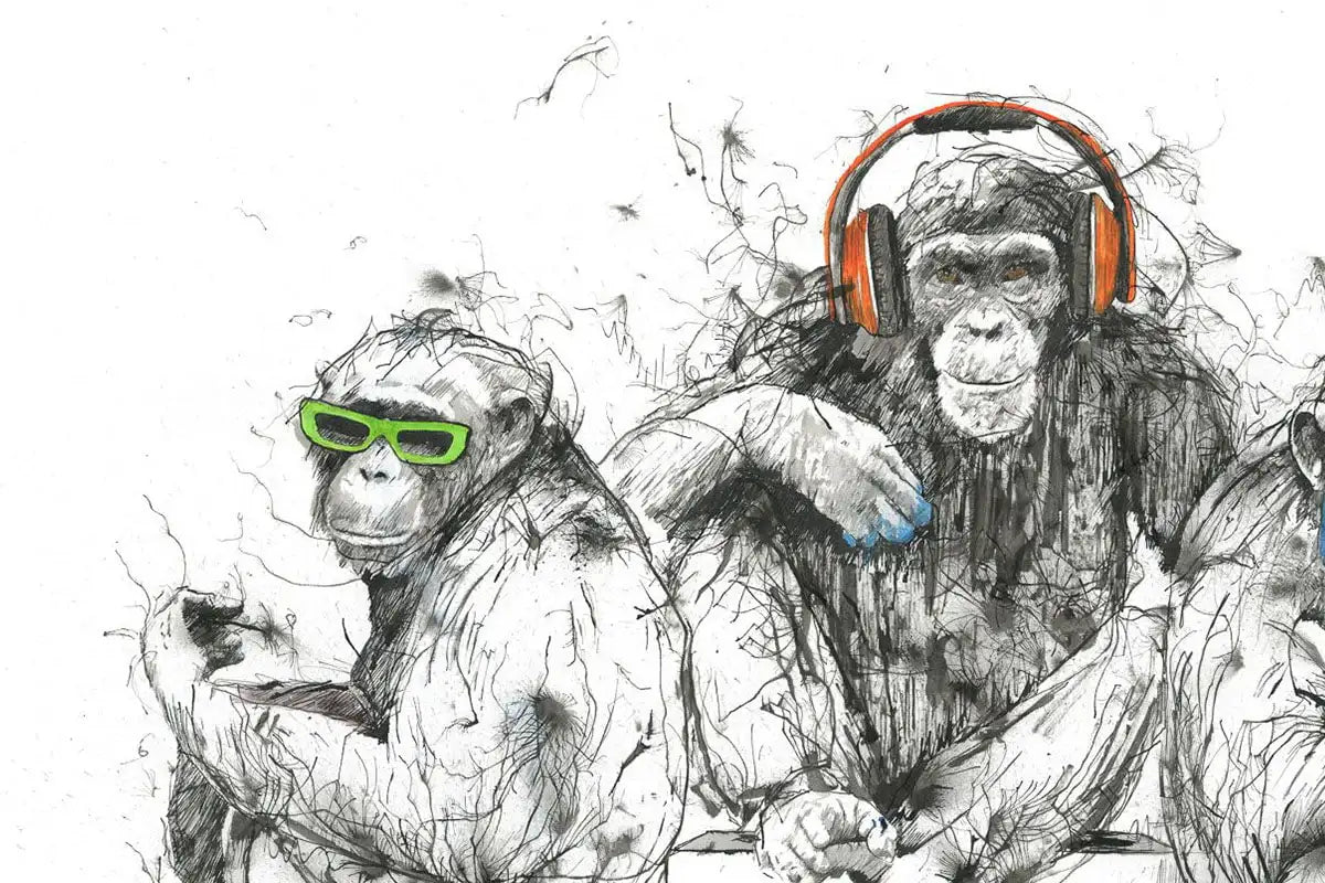 The No Evils - Miniature Edition by artist Scott Tetlow - Wyecliffe Galleries