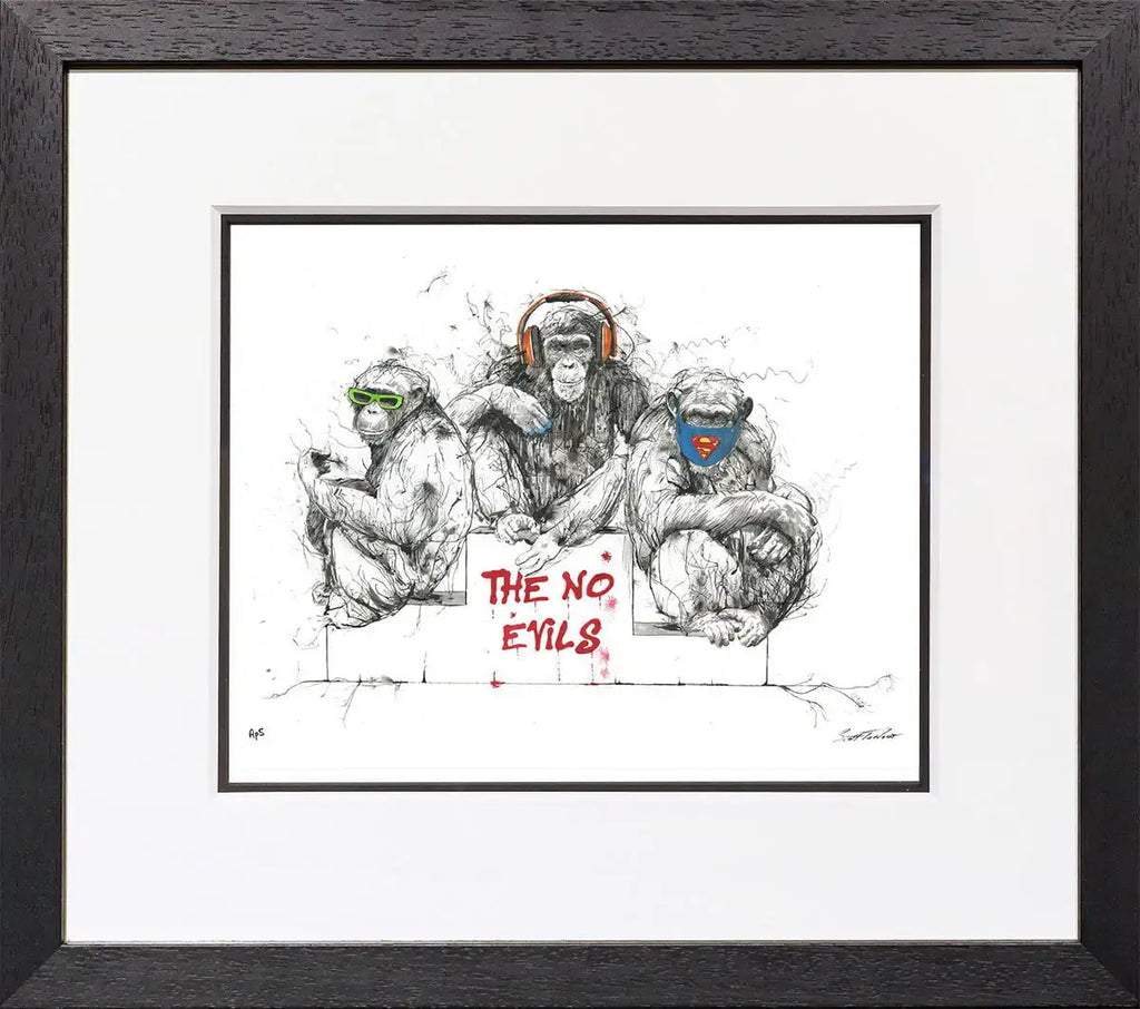 The No Evils - Miniature Edition by artist Scott Tetlow - Wyecliffe Galleries