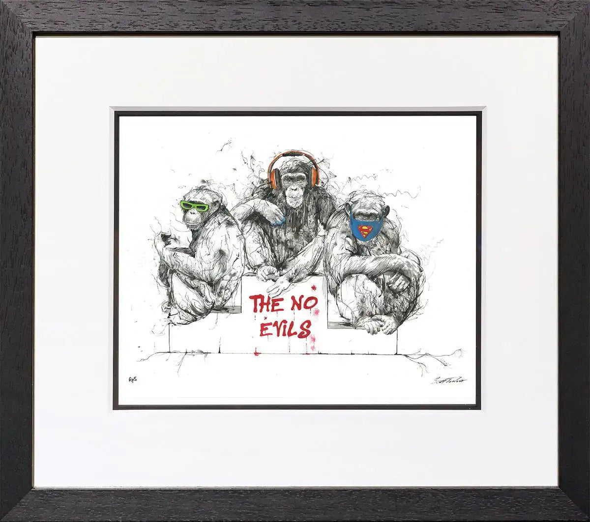 The No Evils - Miniature Edition by artist Scott Tetlow - Wyecliffe Galleries