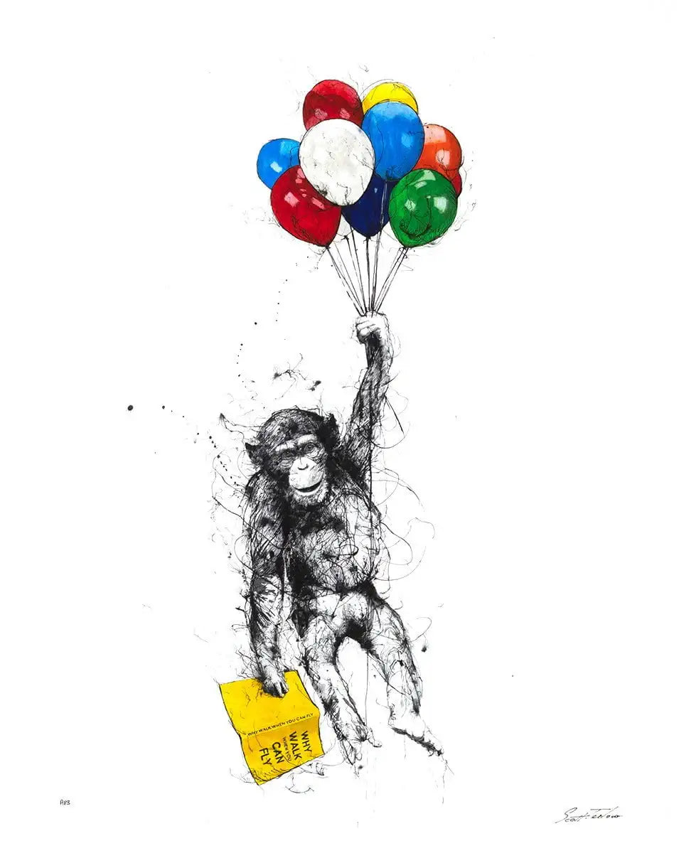 Why Walk When You Can Fly - Edition by artist Scott Tetlow - Wyecliffe Galleries