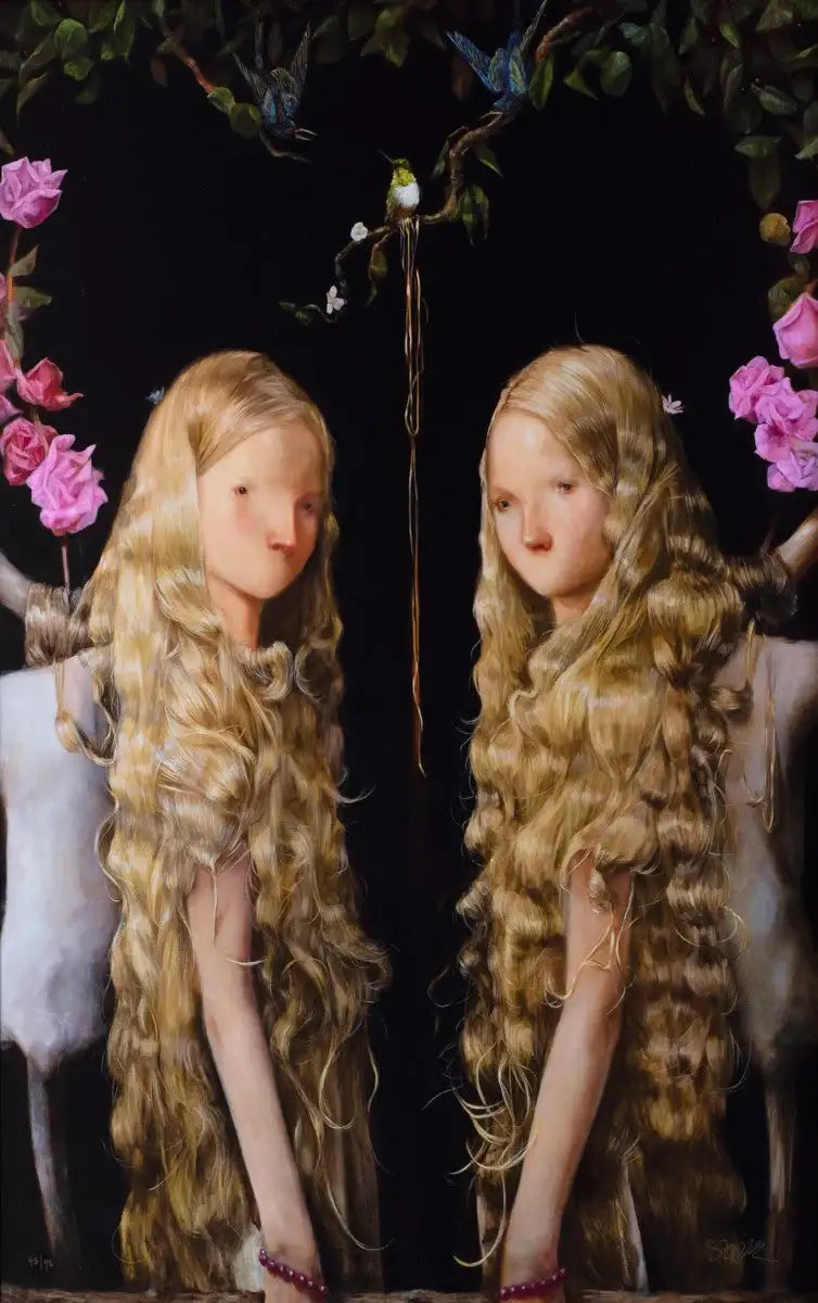 Elisabeth & Alice - Edition - SOLD OUT by artist Shazia - Wyecliffe Galleries