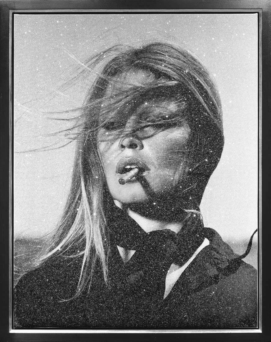 Bardot With Cigar Canvas - SOLD OUT by artist Simon Claridge - Wyecliffe Galleries