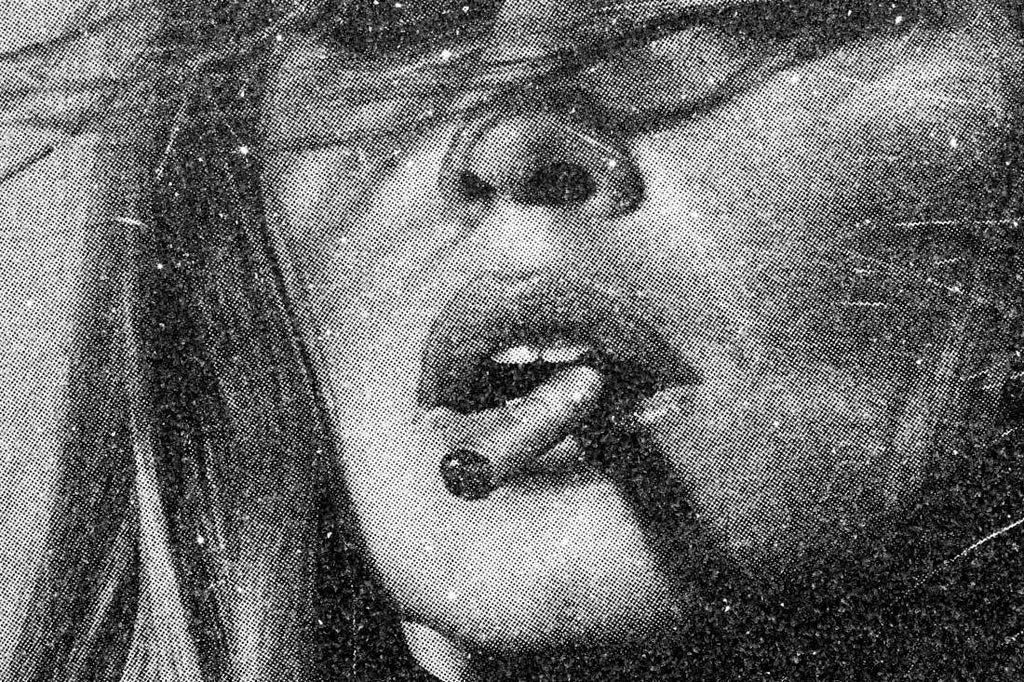 Bardot With Cigar Canvas - SOLD OUT by artist Simon Claridge - Wyecliffe Galleries