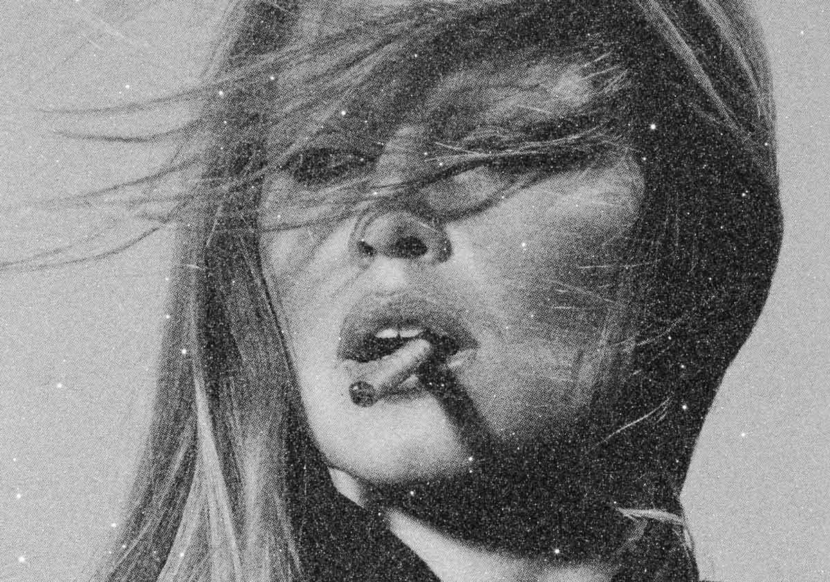 Bardot with Cigar - SOLD OUT by artist Simon Claridge - Wyecliffe Galleries