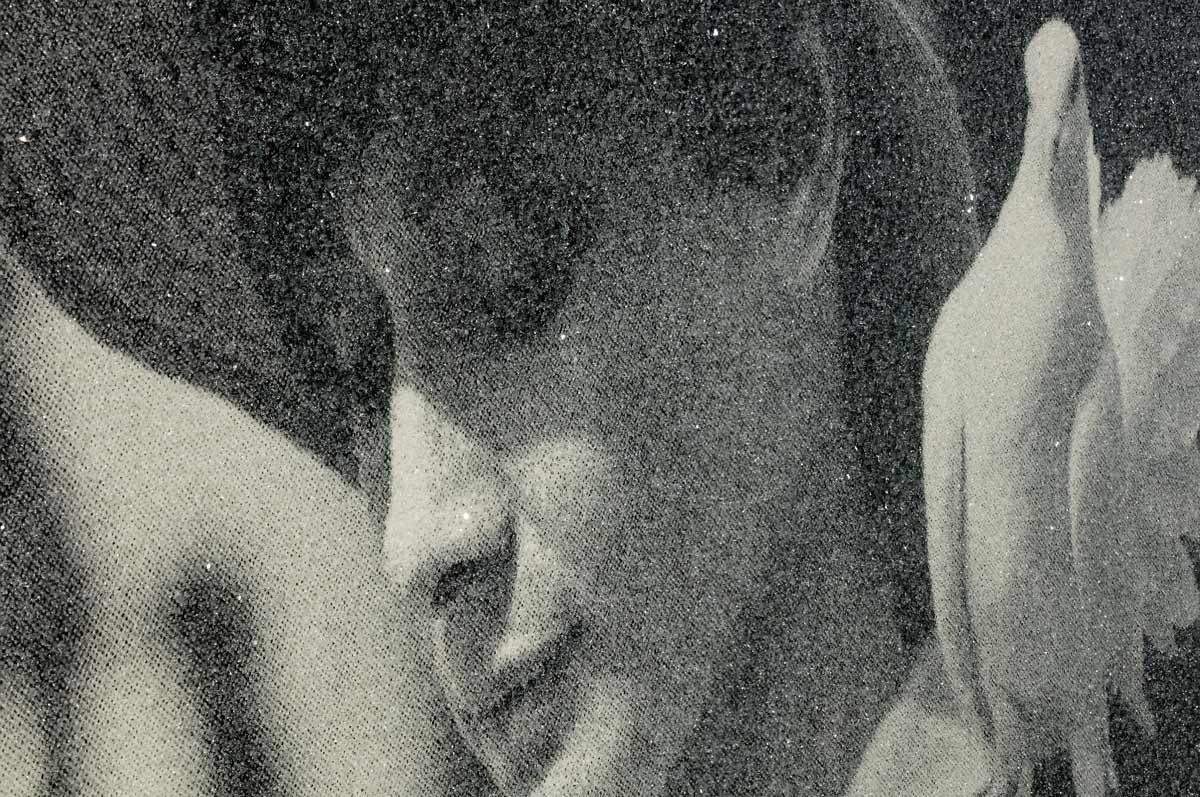 Hepburn with Dove - Edition - SOLD OUT by artist Simon Claridge - Wyecliffe Galleries