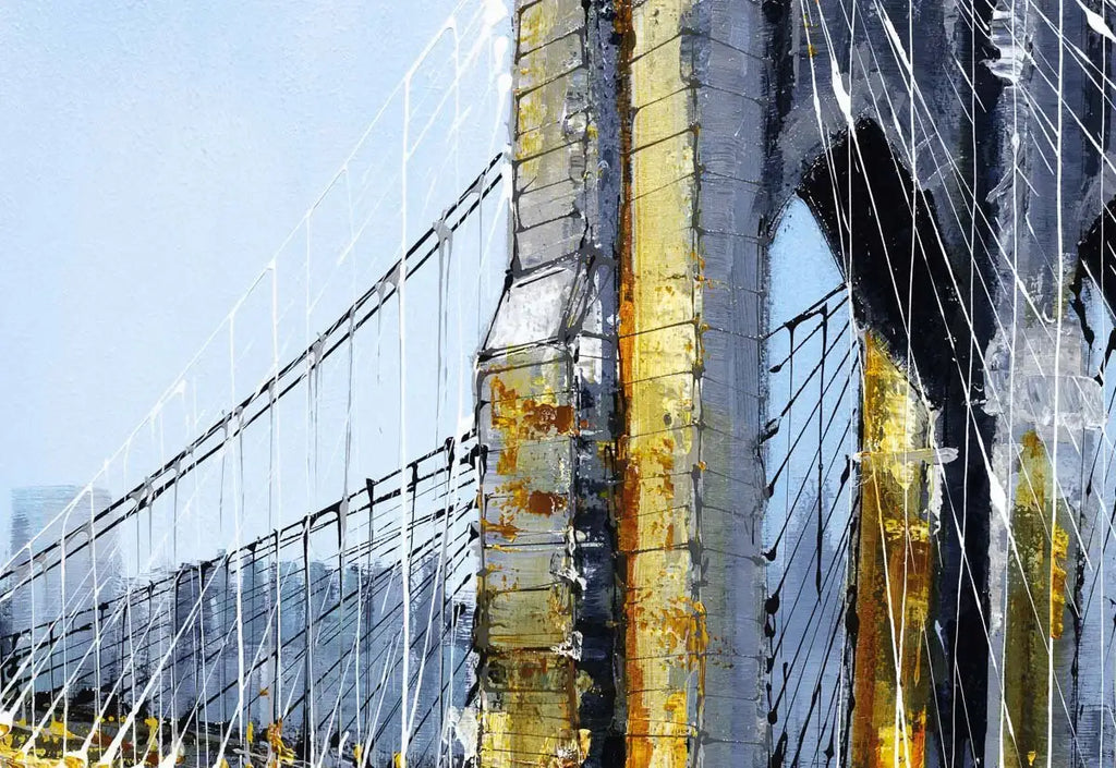 A Bridge to Brooklyn - Original SOLD by artist Simon Wright - Wyecliffe Galleries