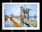 A Bridge to Brooklyn - Original SOLD by artist Simon Wright - Wyecliffe Galleries