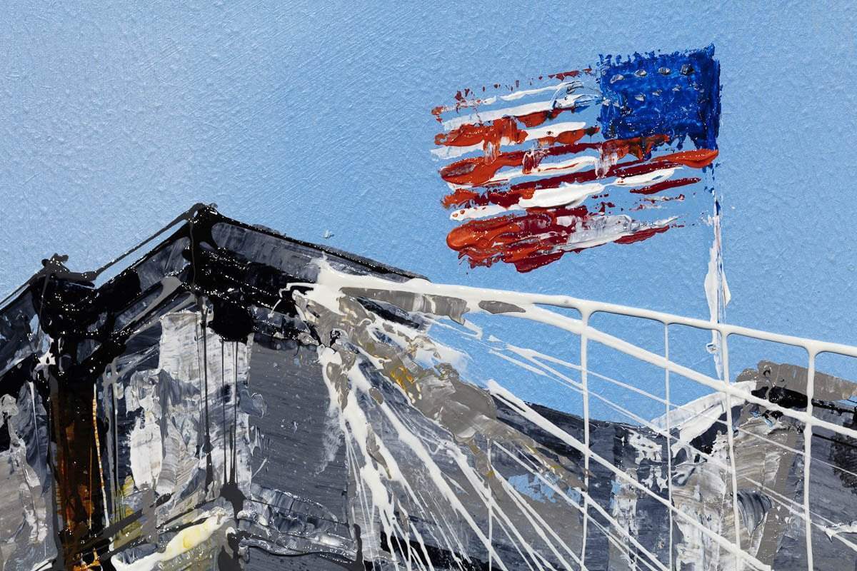 A Bridge to Brooklyn - Original SOLD by artist Simon Wright - Wyecliffe Galleries