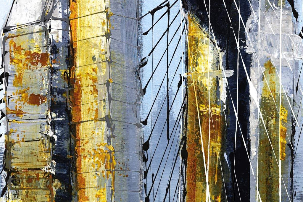 A Bridge to Brooklyn - Original SOLD by artist Simon Wright - Wyecliffe Galleries