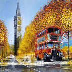 A Double Decker Tour - Original - SOLD by artist Simon Wright - Wyecliffe Galleries