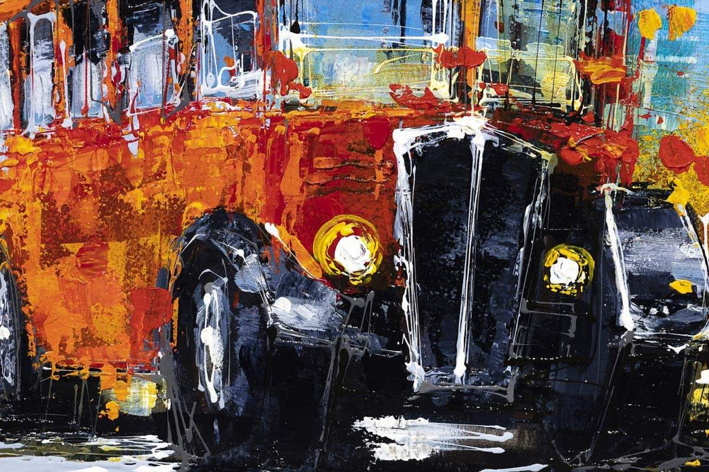 A Double Decker Tour - Original - SOLD by artist Simon Wright - Wyecliffe Galleries