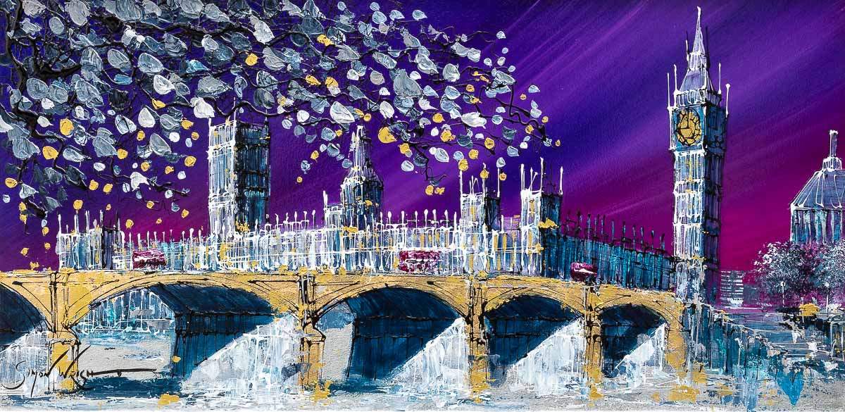 A Glimpse of London - Original by artist Simon Wright - Wyecliffe Galleries