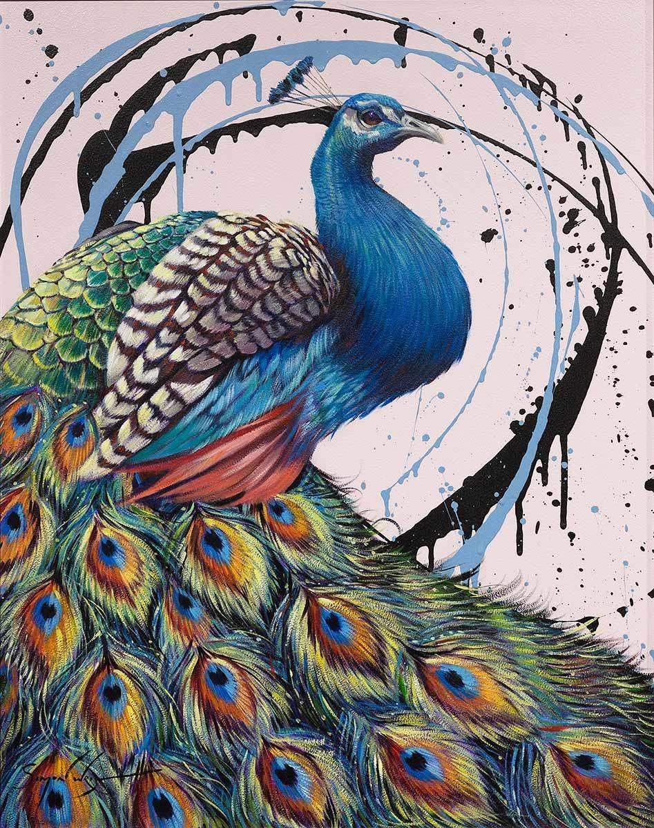 A Grand Display - Original - SOLD by artist Simon Wright - Wyecliffe Galleries