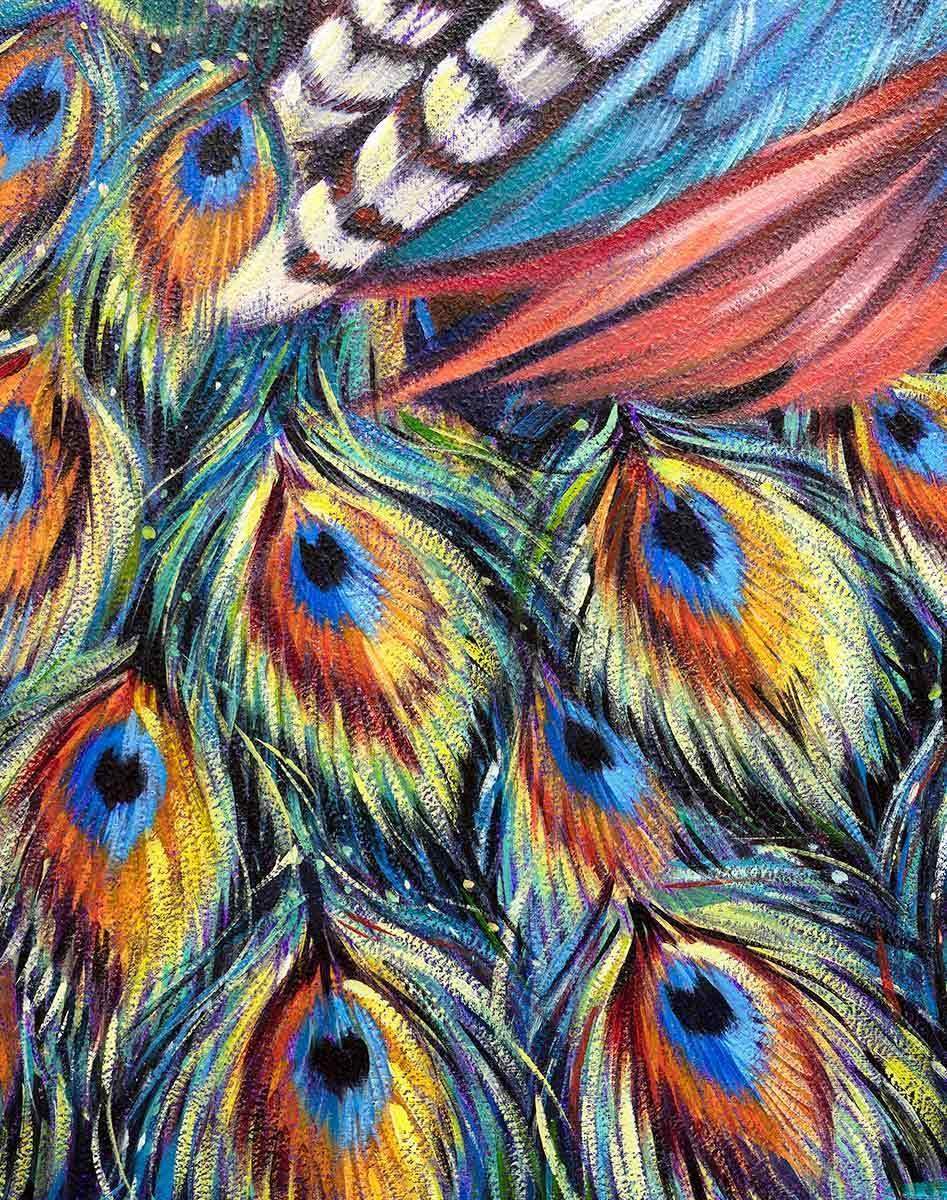 A Grand Display - Original - SOLD by artist Simon Wright - Wyecliffe Galleries