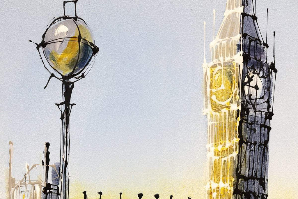 A Southbank View - Original - SOLD by artist Simon Wright - Wyecliffe Galleries