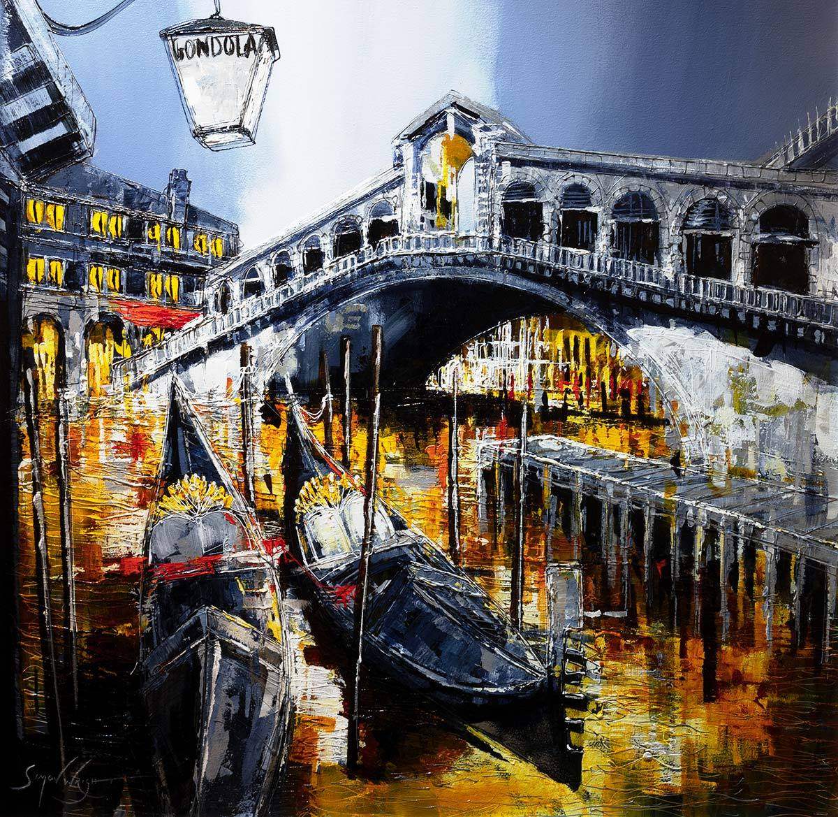 A Tour of Venice - Original - SOLD by artist Simon Wright - Wyecliffe Galleries
