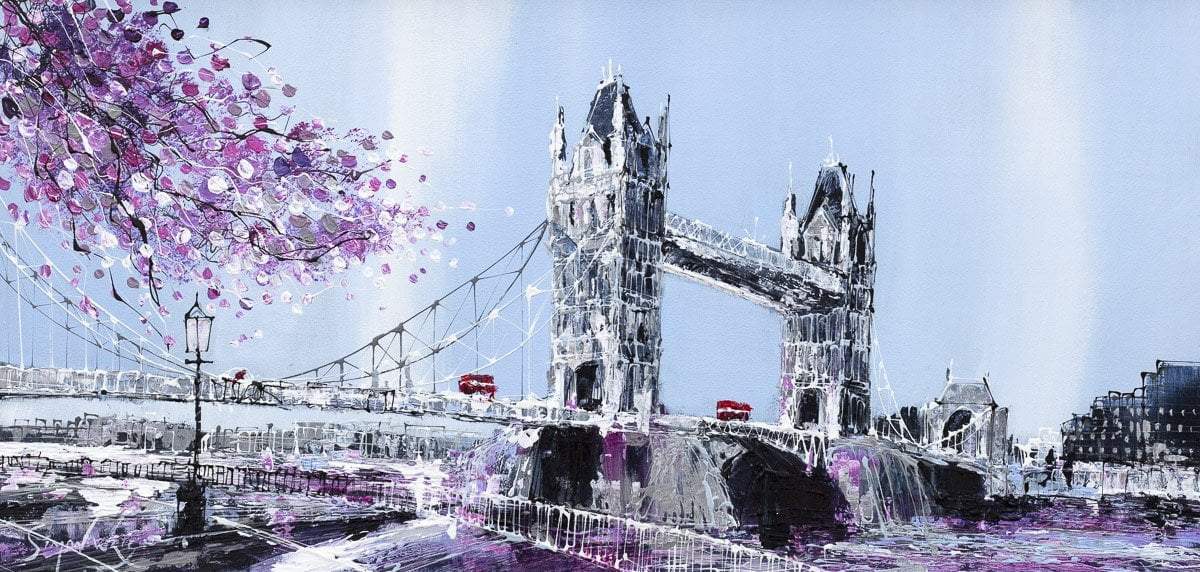 Across the River - Original by artist Simon Wright - Wyecliffe Galleries