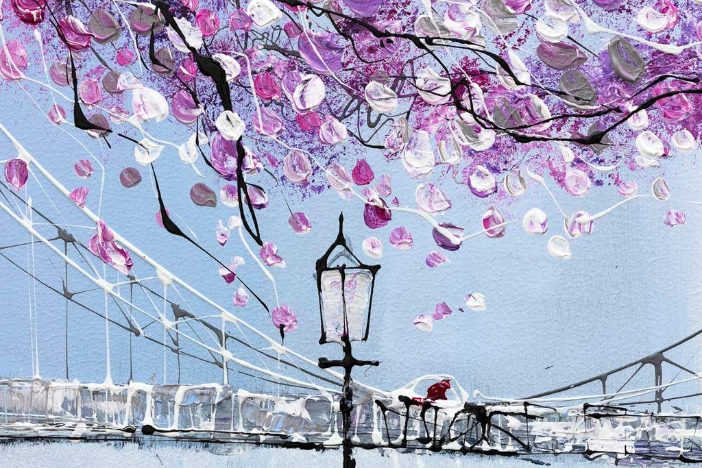 Across the River - Original by artist Simon Wright - Wyecliffe Galleries