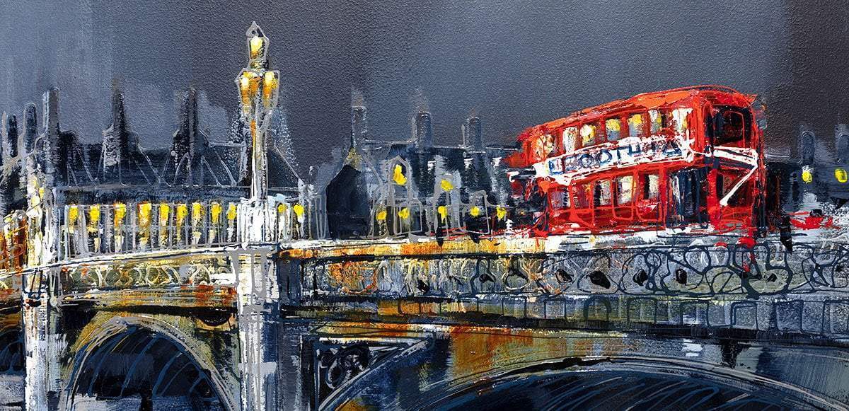Across The Thames - Original - SOLD by artist Simon Wright - Wyecliffe Galleries