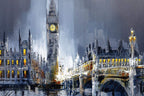 Across The Thames - Original - SOLD by artist Simon Wright - Wyecliffe Galleries