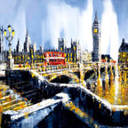 Across the Thames - Original - SOLD by artist Simon Wright - Wyecliffe Galleries