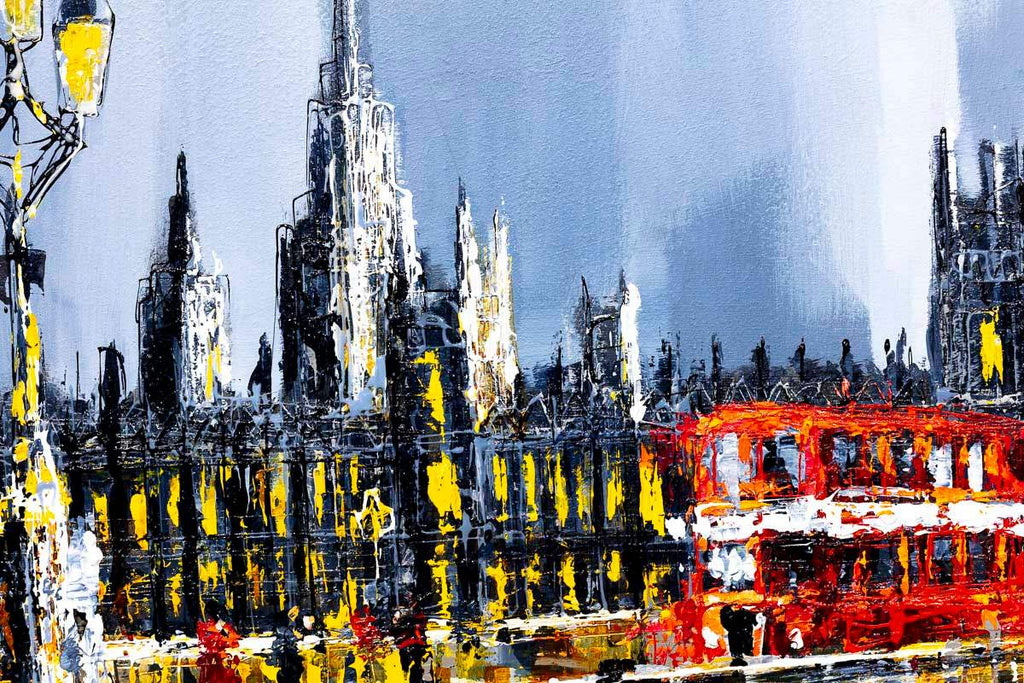 Across the Thames - Original - SOLD by artist Simon Wright - Wyecliffe Galleries