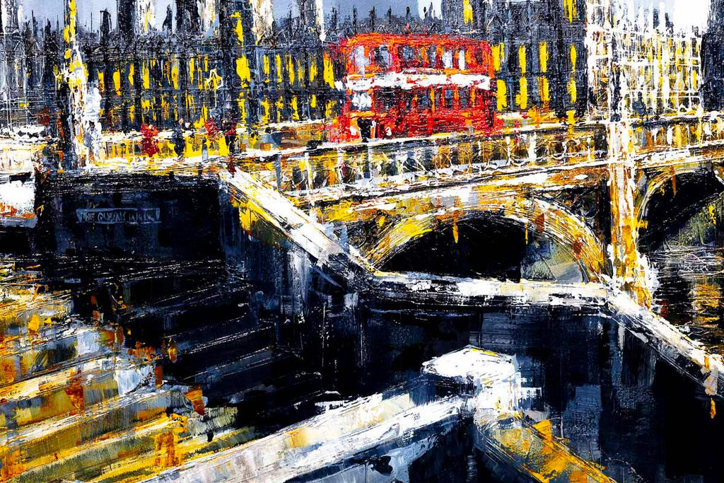 Across the Thames - Original - SOLD by artist Simon Wright - Wyecliffe Galleries