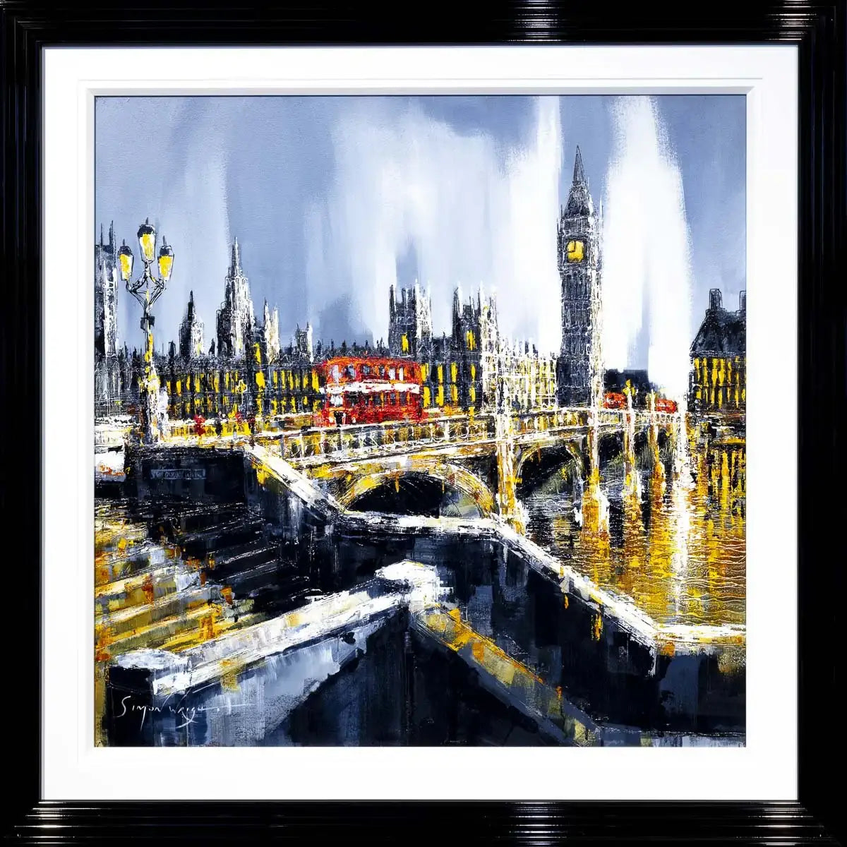 Across the Thames - Original - SOLD by artist Simon Wright - Wyecliffe Galleries