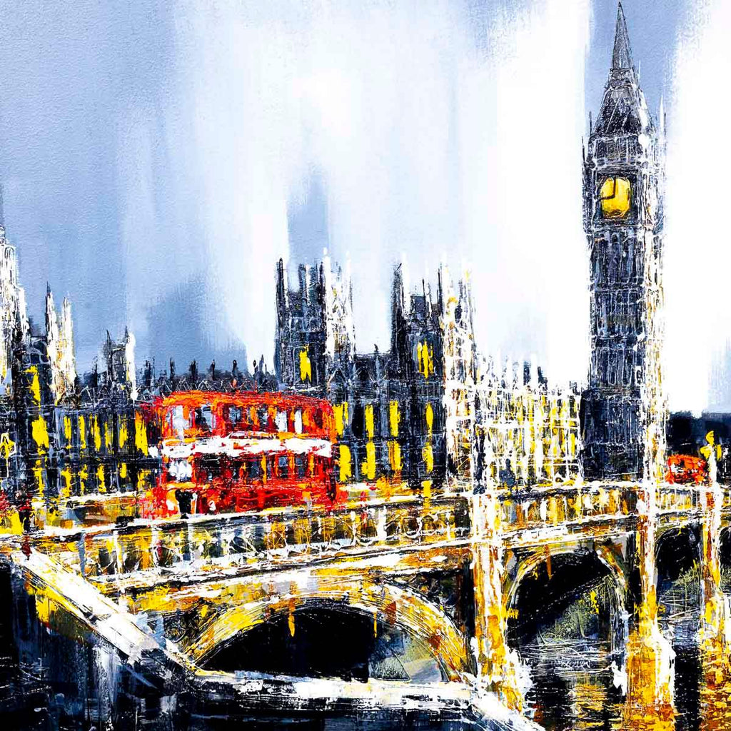 Across the Thames - Original - SOLD by artist Simon Wright - Wyecliffe Galleries
