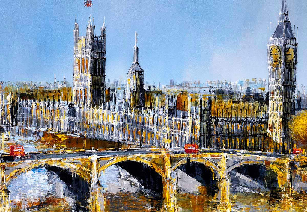 Autumn at The Thames - Original - SOLD by artist Simon Wright - Wyecliffe Galleries