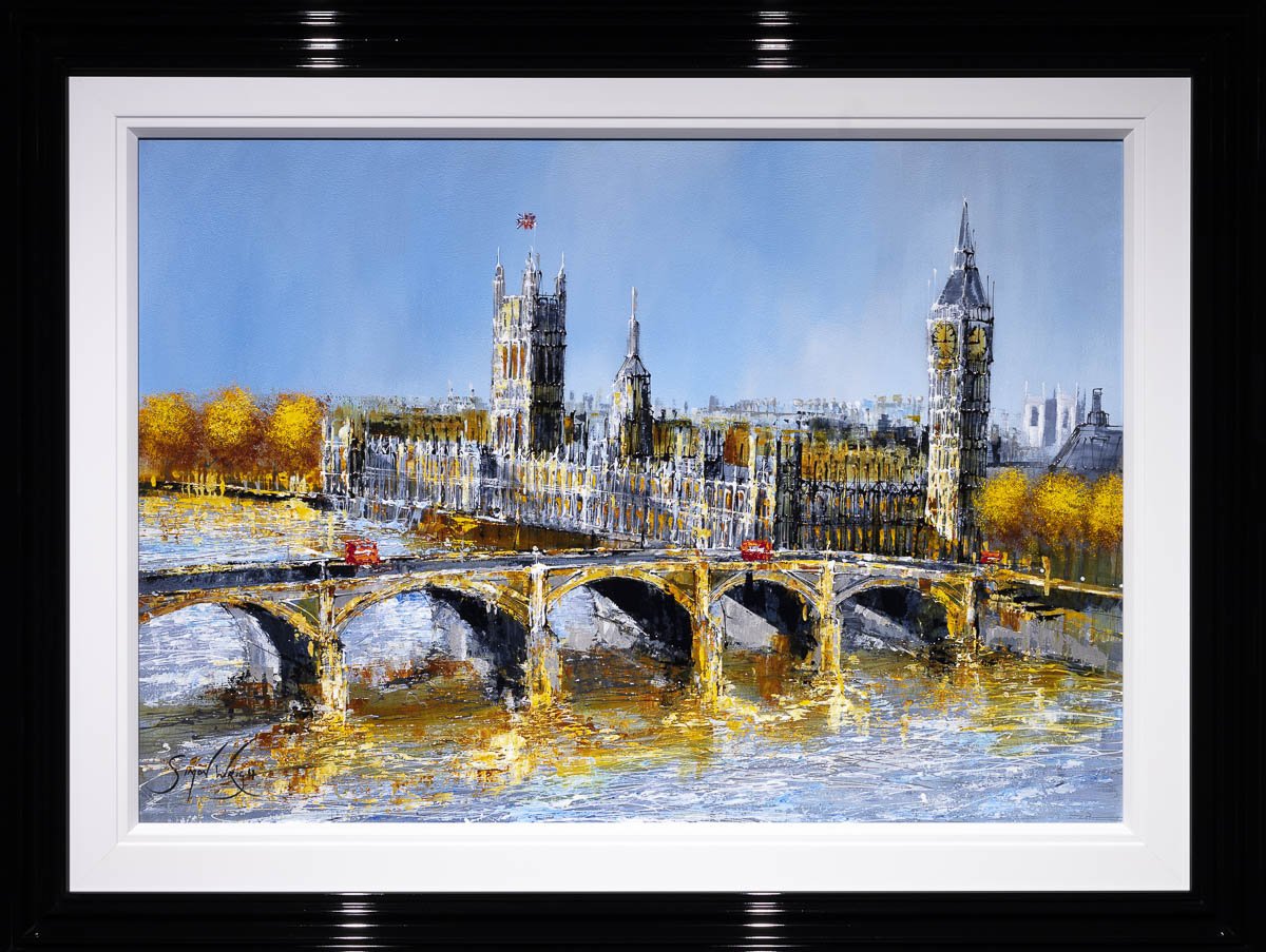 Autumn at Thames - Original Simon Wright Framed