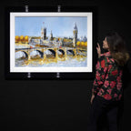 Autumn at The Thames - Original - SOLD by artist Simon Wright - Wyecliffe Galleries