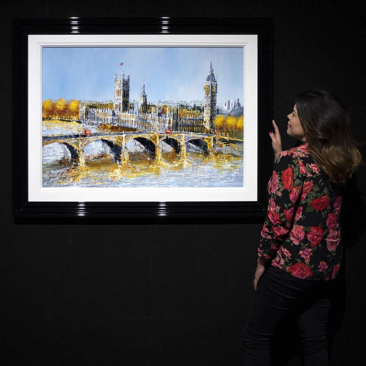 Autumn at The Thames - Original - SOLD by artist Simon Wright - Wyecliffe Galleries