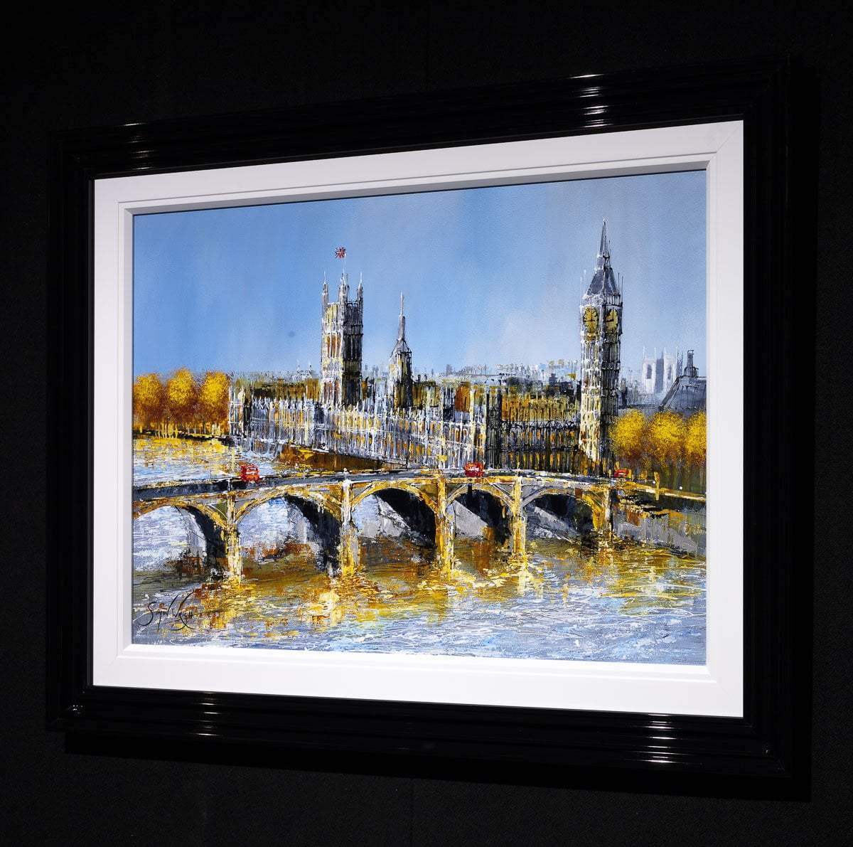 Autumn at The Thames - Original - SOLD by artist Simon Wright - Wyecliffe Galleries