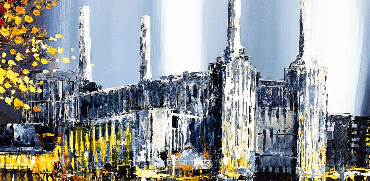 Autumn Hues Over Battersea - Original - SOLD by artist Simon Wright - Wyecliffe Galleries