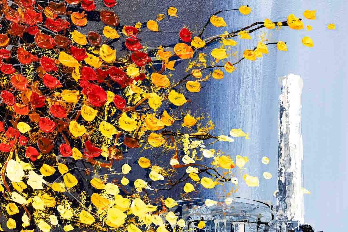 Autumn Hues Over Battersea - Original - SOLD by artist Simon Wright - Wyecliffe Galleries