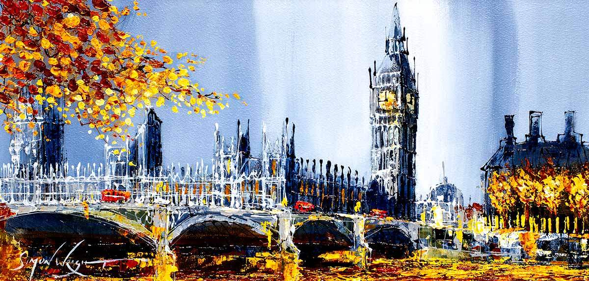 Autumn Scenery - Original - SOLD by artist Simon Wright - Wyecliffe Galleries